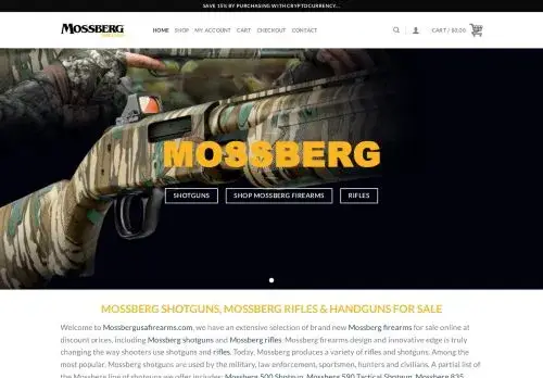 Mossbergusafirearms.com Screenshot