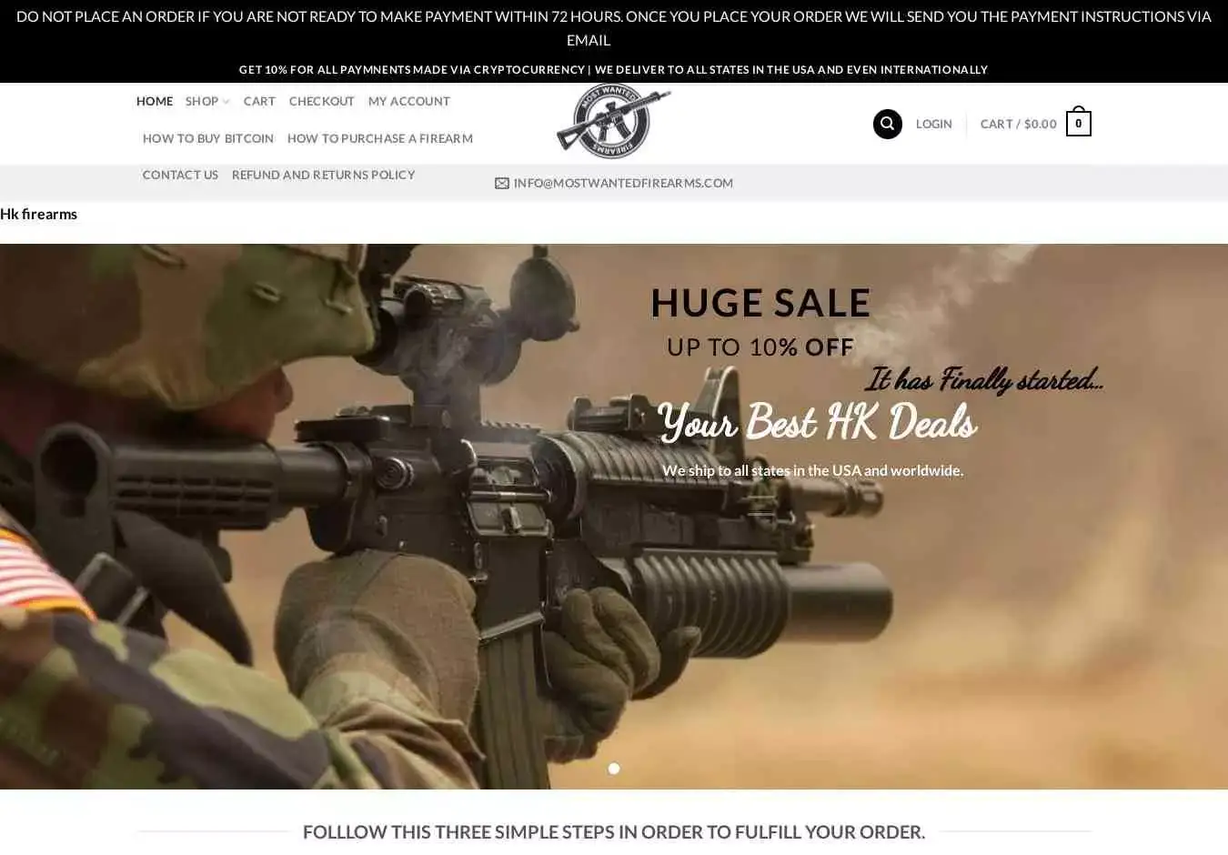 Mostwantedfirearms.com Screenshot