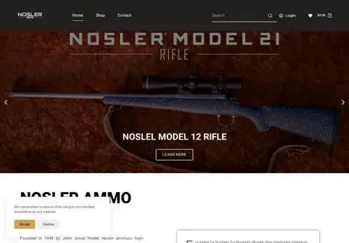 Noslerammunition.com Screenshot