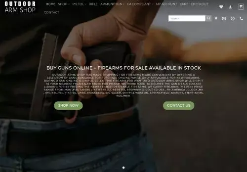 Outdoorarmshop.com Screenshot