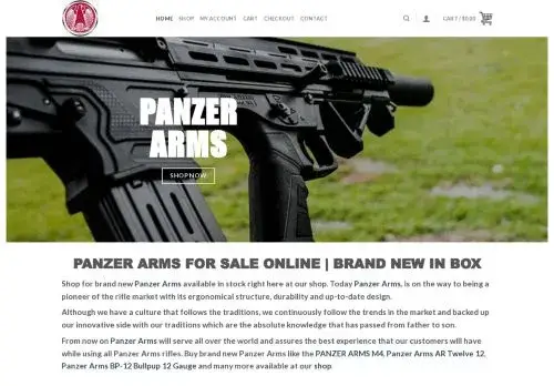 Panzerarmstoreusa.com Screenshot