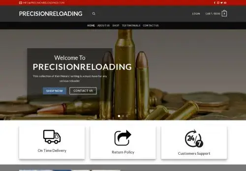 Precisionreloadings.com Screenshot