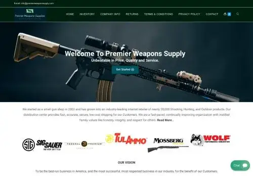 Premierweaponsupply.com Screenshot