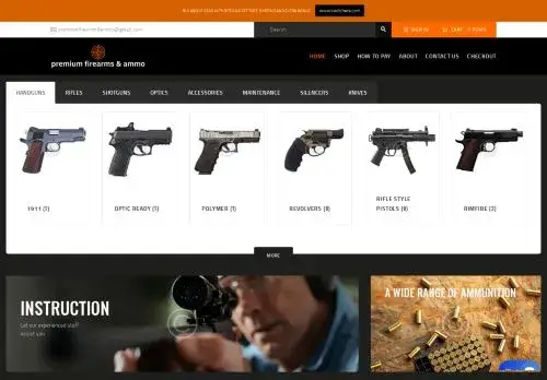Premiumfirearmsandammo.com Screenshot