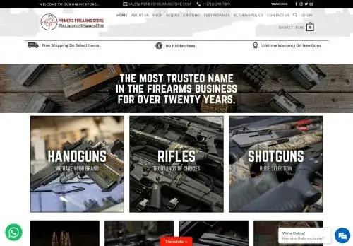 Primersfirearmsstore.com Screenshot