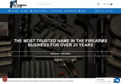 Professionalgunshop.com Screenshot