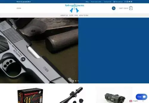 Radissonfirearms.com Screenshot