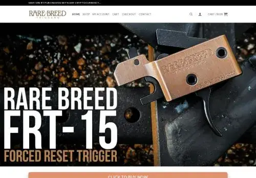 Rarebreedtriggershop.com Screenshot