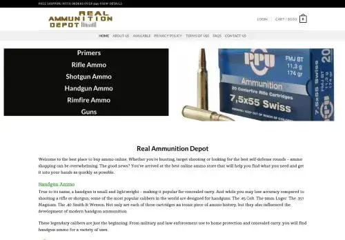Realammunitiondepot.com Screenshot