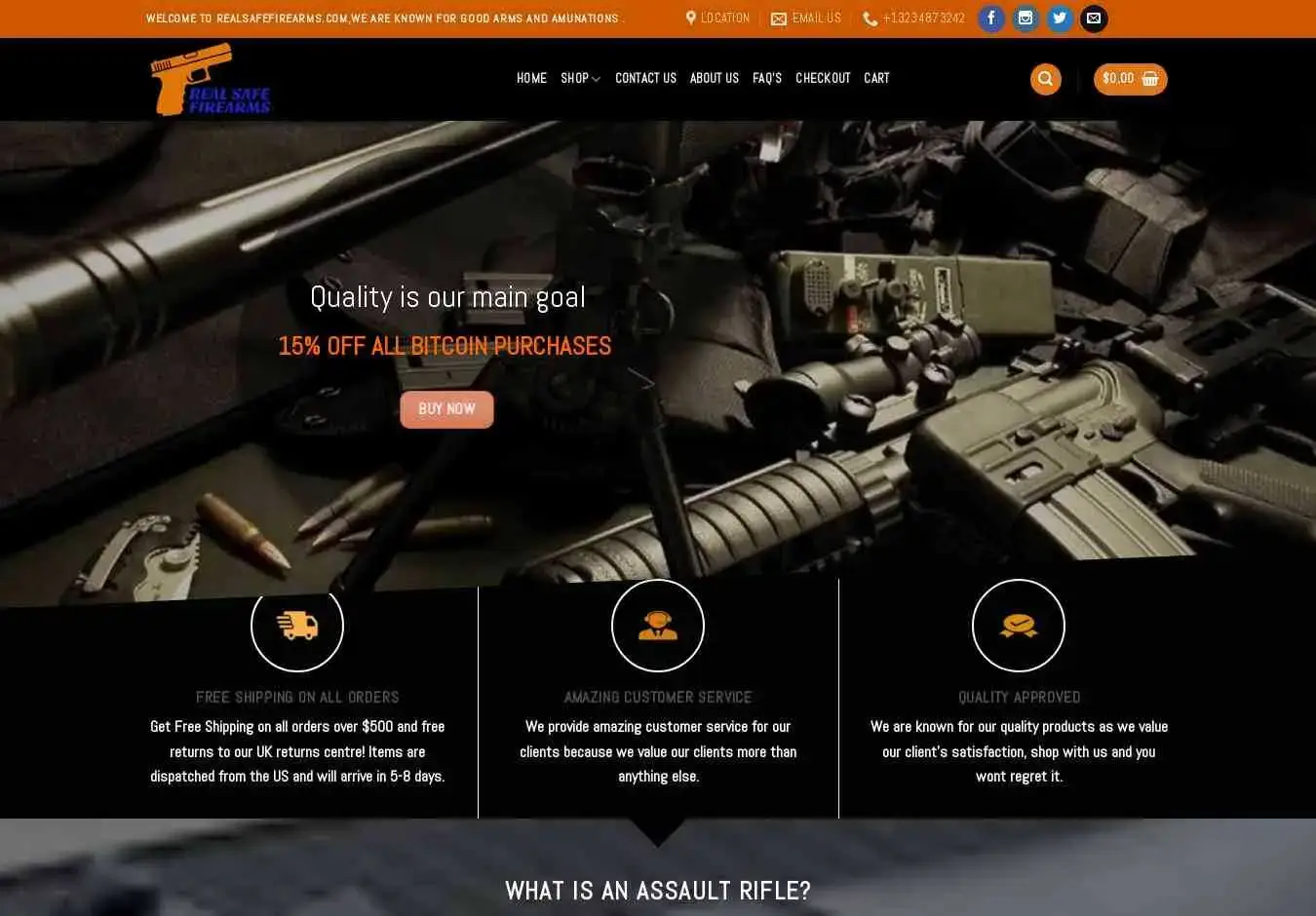Realsafefirearms.com Screenshot