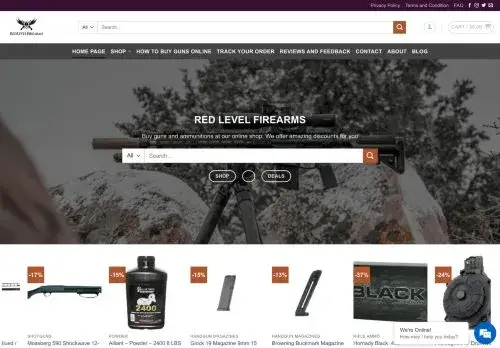Redlevelfirearms.com Screenshot