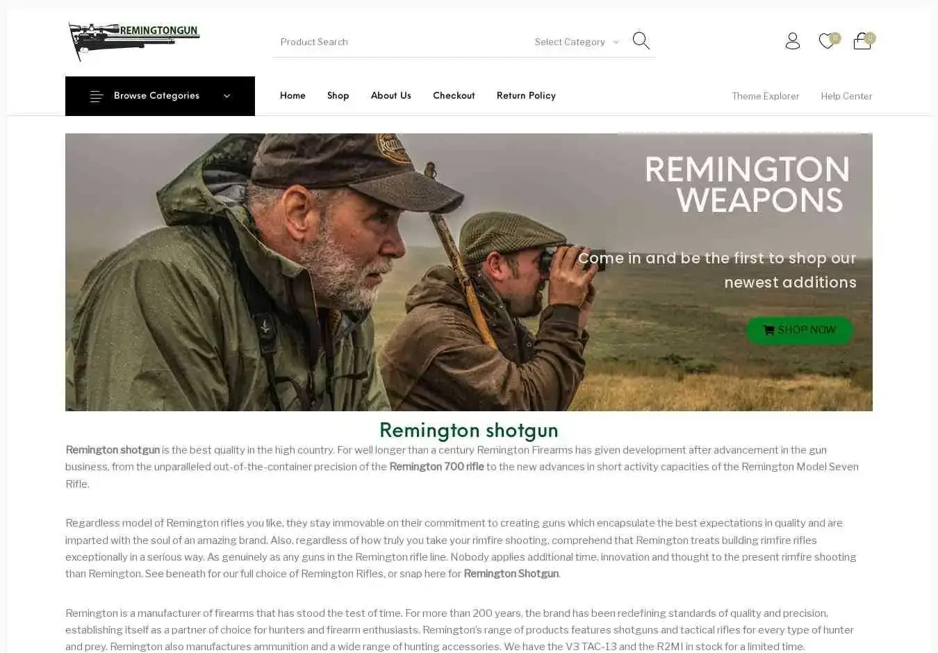 Remingtongun.com Screenshot