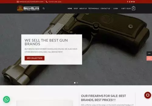 Secuelitefirearms.com Screenshot