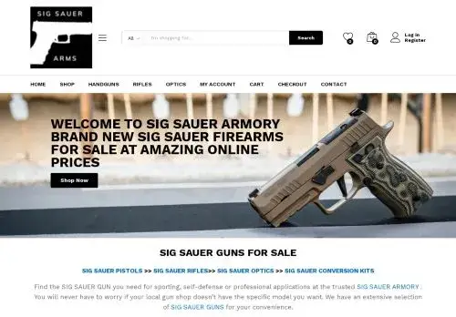 Sig-sauerfirearms.com Screenshot