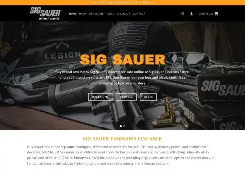 Sigsauerarmsusa.com Screenshot