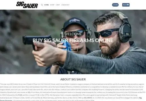 Sigsauerfirearmsstore.com Screenshot
