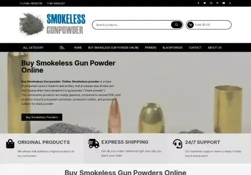 Smokelessgunpowder.com Screenshot