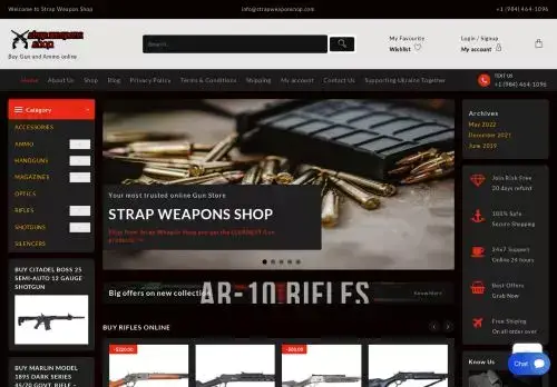 Strapweaponshop.com Screenshot