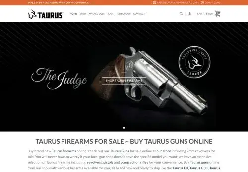 Taurusarmoryusa.com Screenshot