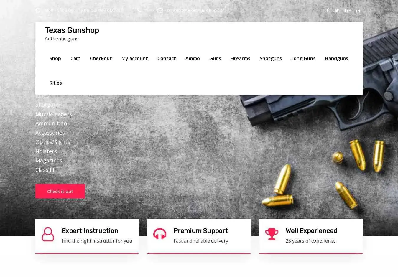 Texas-gunshop.com Screenshot