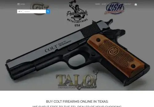 Texascoltfirearmsshop.com Screenshot