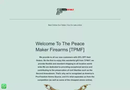 Thepeacemakerfirearms.com Screenshot