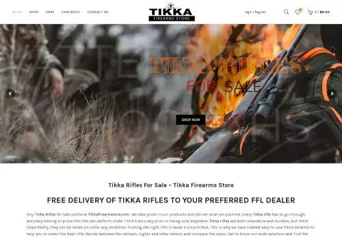 Tikkafirearmstore.com Screenshot