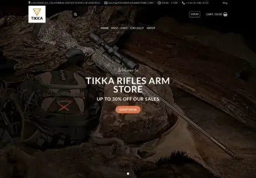 Tikkariflesarmstore.com Screenshot