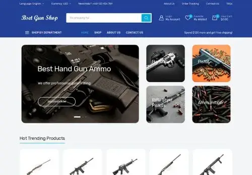 Topfirearmsmarket.store Screenshot