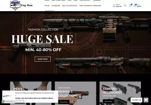 Topgun-firearms.com Screenshot