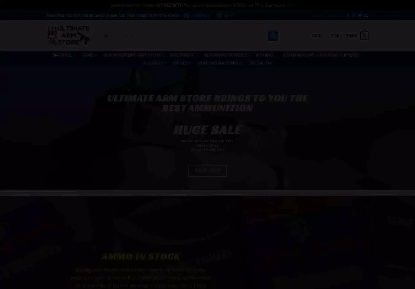 Ultimatearmstore.com Screenshot
