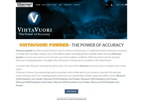 Vihtavuoripowdersusa.com Screenshot