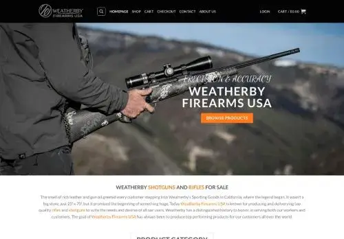 Weatherbyfirearmsusa.com Screenshot