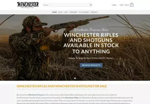 Winchesterfirearmstore.com Screenshot
