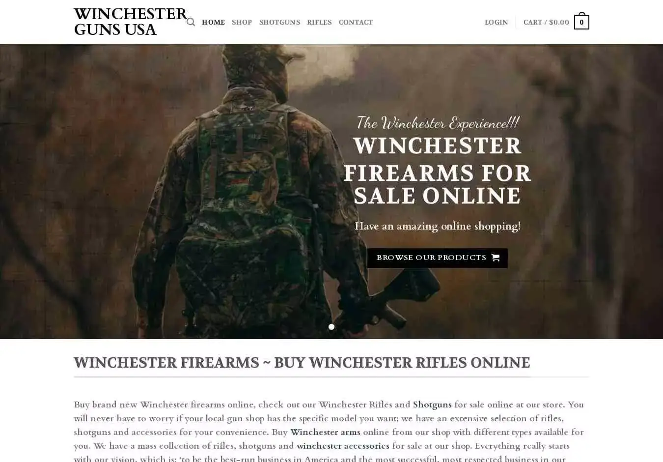 Winchestergunshop.com Screenshot
