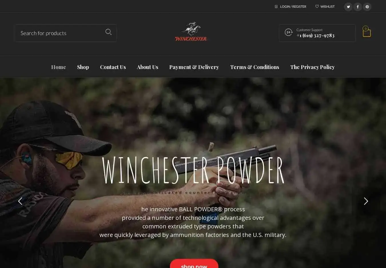Winchesterpowder.org Screenshot