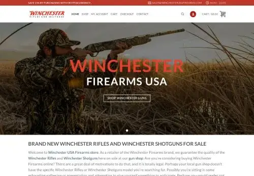 Winchesterusafirearms.com Screenshot