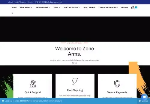Zonearms.com Screenshot