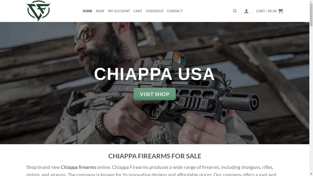 Chiappafirearmsusa.com Screenshot