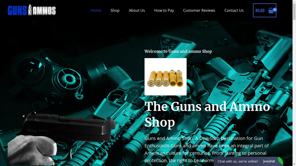 Gunandammos.com Screenshot