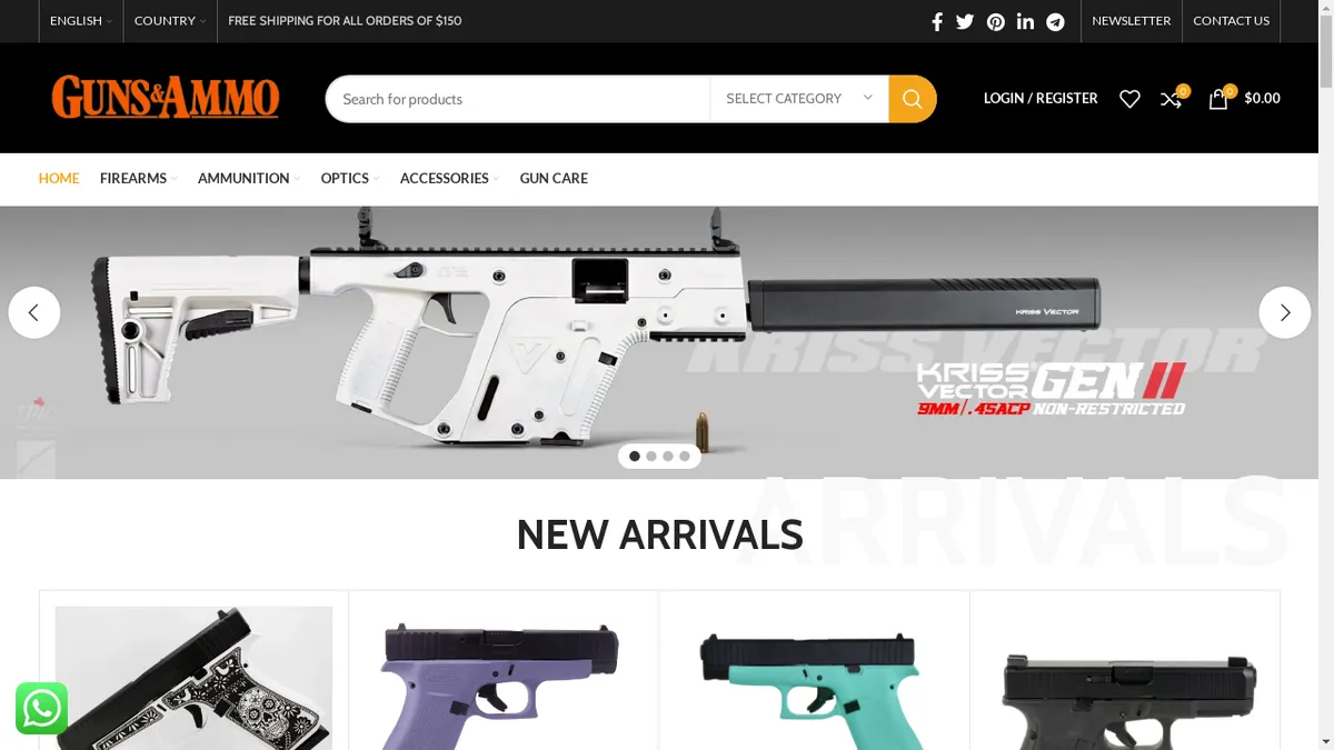 Gunandammunitions.com Screenshot