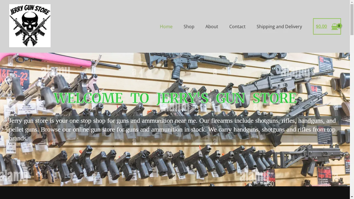 Jerrygunstore.online Screenshot