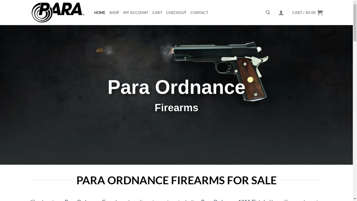 Paraordnancefirearmsusa.com Screenshot