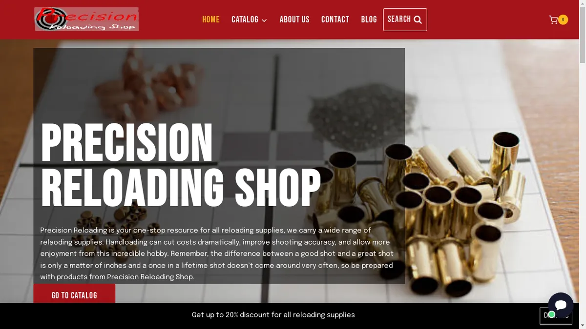 Precisionreloadingshop.com Screenshot