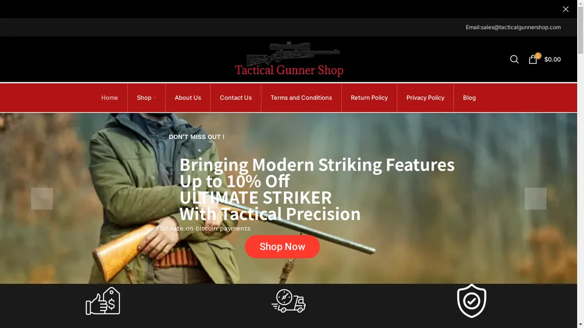 Tacticalgunnershop.com Screenshot