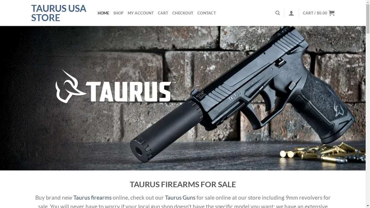 Taurusarmstoreusa.com Screenshot