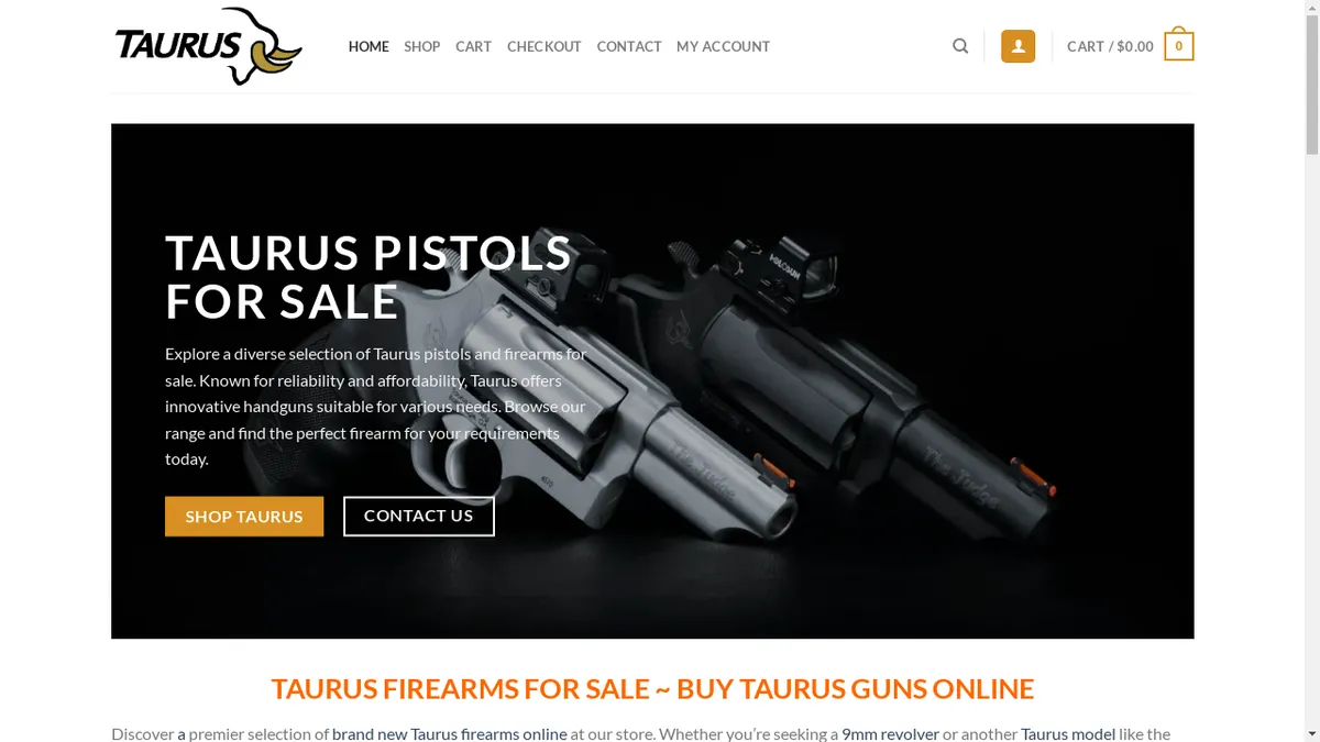 Tauruspistols-usa.com Screenshot