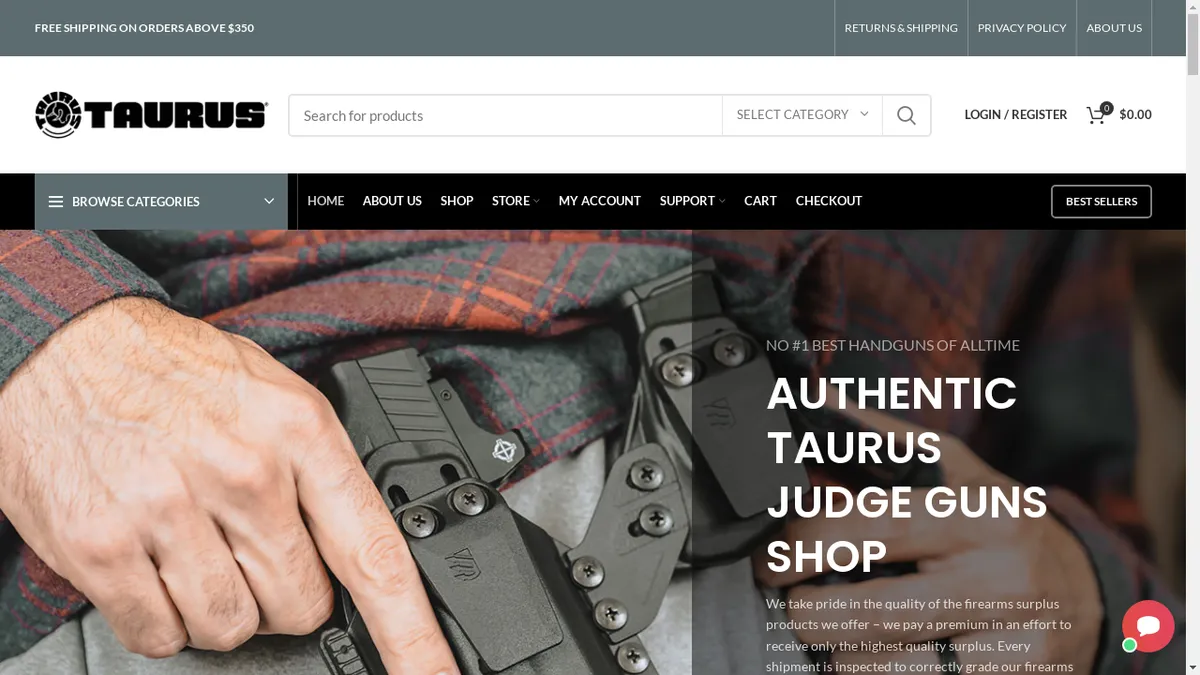 Taurusfirearms.shop Screenshot