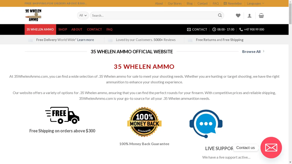 35whelenammo.com Screenshot