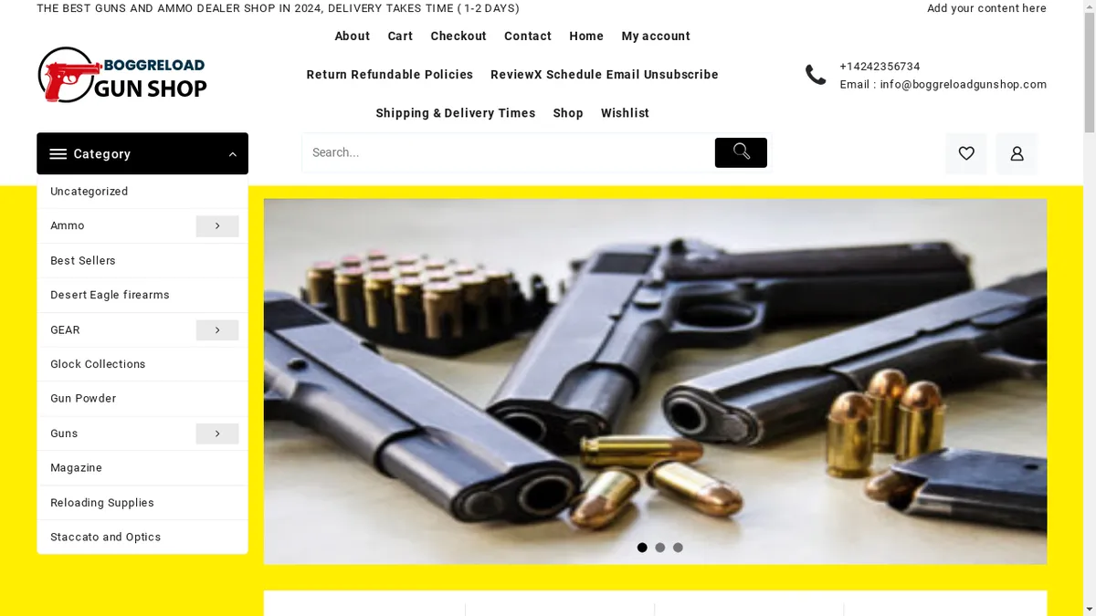 Boggreloadgunshop.com Screenshot